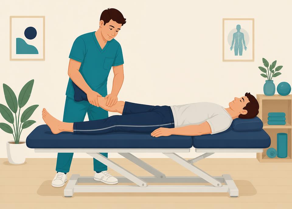 Myofascial release soft tissue therapy illustration